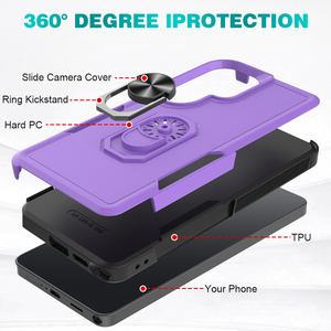 Funda Antigolpes para <span class=keywords><strong>Samsung</strong></span> Galaxy S26 Ultra con Anillo de Soporte, Carcasa Móvil de Doble Capa TPU+PC 2 en 1 para <span class=keywords><strong>Samsung</strong></span> S26 Ultra - Product Image 6