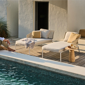 Chaise de <span class=keywords><strong>playa</strong></span> al aire libre, tumbonas de jardín, Villa, junto a la piscina, cuerda tejida, sillas de <span class=keywords><strong>playa</strong></span> de aluminio - Product Image 2