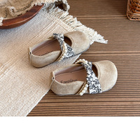 Nouveautés printemps-automne, chaussures pour enfants, filles, semelles souples, décoration en perles, ballerines, style décontracté tendance