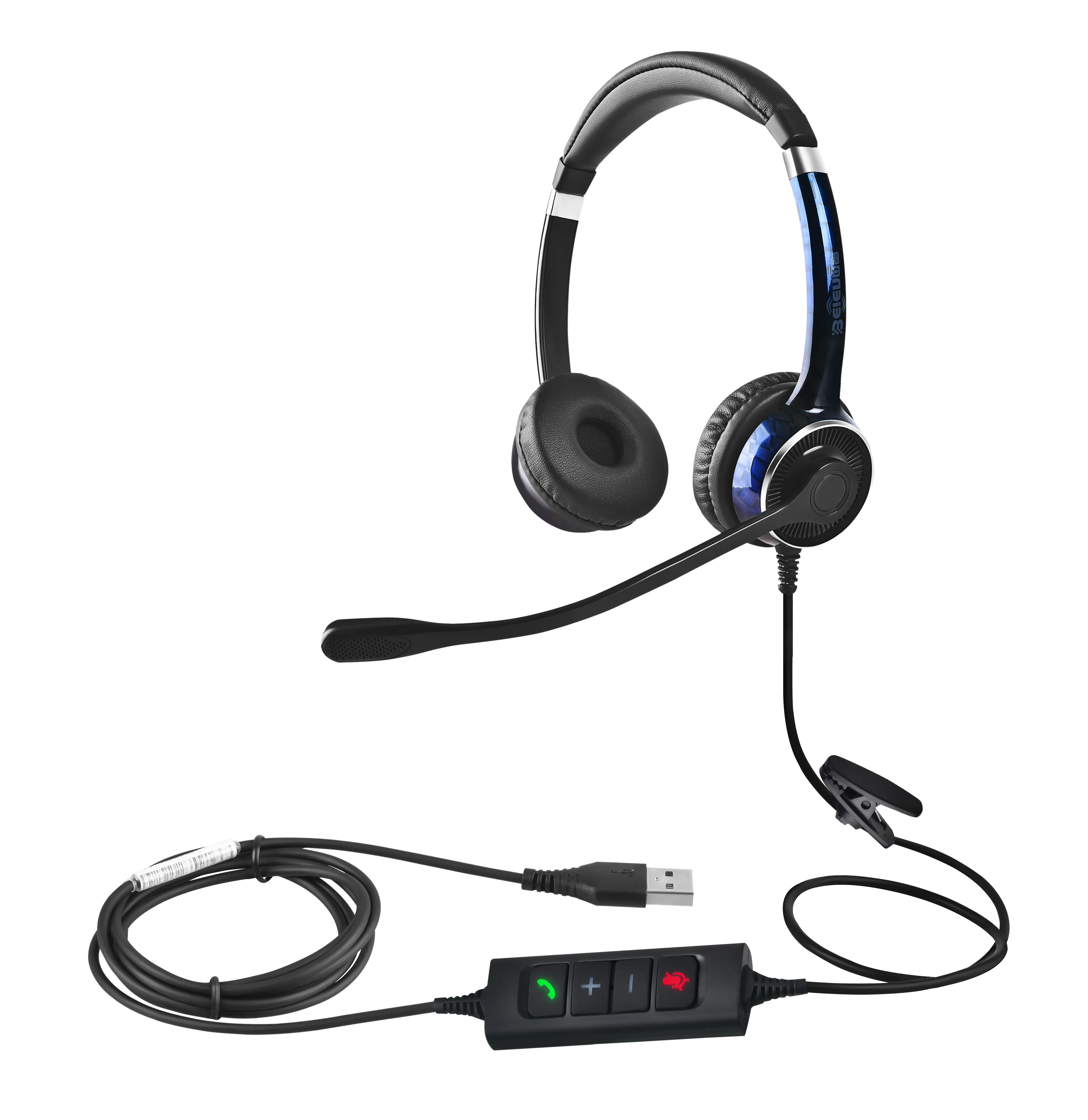 הטוב ביותר באיכות סטריאו Jabra-USB-A/C קסדה שיחת מרכז Wired אוזניות רעש ביטול אוזניות עם מיקרופון בום משרד