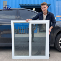 Fenêtre coulissante extérieure de qualité supérieure en PVC/UPVC/Vinyle pour cuisine, design grille standard