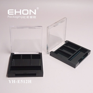 Custom Clear Makeup Palette Empty Cosmetic Eyeshadow Blush Powder Case <b>Plastic</b> Eye Shadow Packaging Container With <b>Mirror</b> - Product Image 5