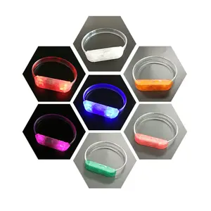 Top-Ranking Suppliers Led Square Bracelet Festival Atmosphere Props Voice Control Pulsera De Brillo Led Bracelet Wristband