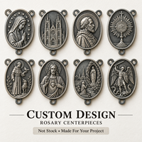 Médaille personnalisée Saint Joseph et Médaille Saint Esprit en finition métal antique pour cadeaux d'église en gros, fournisseur OEM, exportateur en vrac