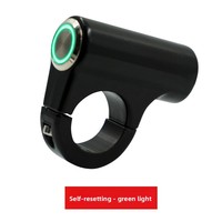 Juego de interruptores de manillar para motocicleta de aleación de aluminio con anillo de luz, bocina, faro y foco, piezas de modificación