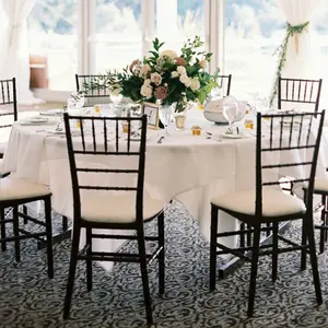 Kiralama toptan istiflenebilir otel ziyafet yemek Tiffany düğün siyah reçine Chiavari sandalyeler