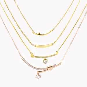 Moda collane in pietra naturale gioielli per donna collana in argento sterling s925 placcato oro cz ragazza e ragazzo - Product Image 3