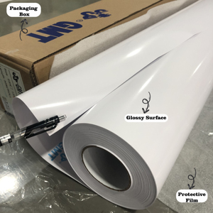 Mới đến tự dính <span class=keywords><strong>PVC</strong></span> Vinyl giấy Sticker CuộN Glossy keo có thể tháo rời cho xe bọc <span class=keywords><strong>Flex</strong></span> biểu ngữ Glossy keo có thể tháo rời - Product Image 3