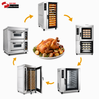 Four à convection électrique et à gaz pour boulangerie commerciale, 5, 10, 12, 16 plateaux, pour pain, pizza, gâteaux, pâtisseries, certifié CE ETL, garantie 1 an