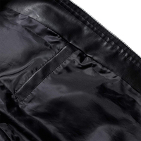 Vestes en cuir véritable pour hommes en gros, logo personnalisé, fermeture éclair, col montant, position du logo sur le devant, tissu en toile, tailles personnalisables