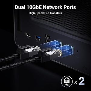 DXP8800ใหม่เดิมบวก8-อ่าว NAS I5 1235u ซีพียู10แกนแรม DDR5 8กิกะไบต์10GbE 2 * ช่อง M.2 NVMe ช่อง8K 2 * TBT4 DXP8800 plu - Product Image 6
