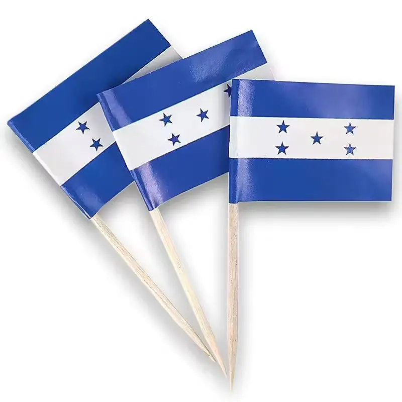 Bandeira de alimentos para eventos esportivos, bandeira de Honduras para decoração de eventos, mini bandeira com logotipo personalizado