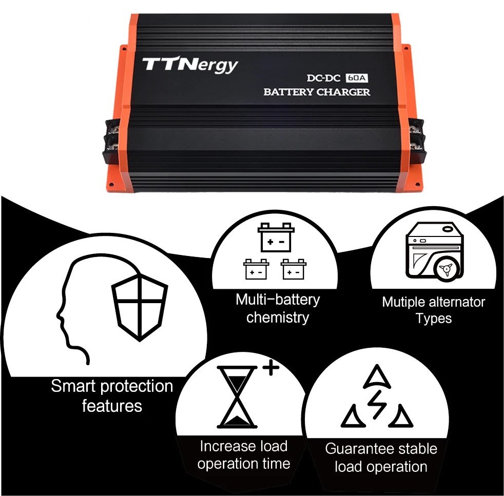 DC To DC Charger 12-12V 20A 240w Battery To Battery Charger For RV Marine EV