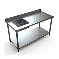 Table en acier inoxydable pour la cuisine et les restaurants, équipement pour hôtels