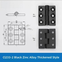 Charnière en alliage de zinc KT,NW HBCL233-2 65*55mm pour portes d'armoires industrielles, charnières pour armoires Rittal, charnières pour meubles, charnières pour armoires de cuisine