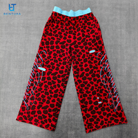 Pantalon de survêtement homme BENTURA Streetwear, coupe large, effet usé, patchwork, imprimé léopard numérique personnalisé, coton, double taille