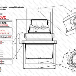 Motor de Desplazamiento Hidráulico TM70VC para Excavadora VOLVO EC350 EC360 EC380, Piezas de Repuesto VOE14713848 VOE14606699 - Product Image 5