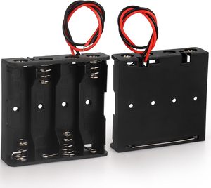 <span class=keywords><strong>4</strong></span> <span class=keywords><strong>AA</strong></span> Pin chủ PP chất liệu với Nickel tấm kết thúc an toàn 4x1.5V Hộp pin trường hợp mà không cần Bìa Phụ Kiện Pin - Product Image 2