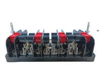 Bloque de prueba trifásico de cuatro cables con protección contra cortocircuitos y base de baquelita para medidor de energía de 10 polos