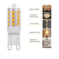 Ampoule LED AC 230V à culot G9, lumière blanc chaud 3W, dimmable, IRC 80, tubes de remplacement 2700K-6000K, lampe résidentielle, conforme RoHS, fabriquée en Chine