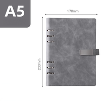 Carnet créatif A5 en cuir, portable, minimaliste, à feuilles mobiles, avec boucle de fixation, logo personnalisé, agenda de bureau professionnel