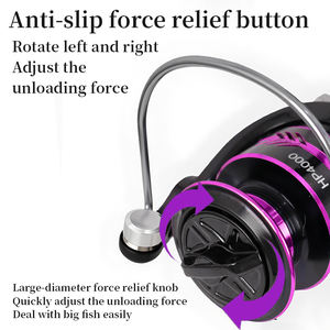 Moulinet de pêche Kaliou <span class=keywords><strong>HP</strong></span> Series HP1000- 7000 taille bobine métallique moulinet de pêche haute vitesse rapport roue distante pêche en mer - Product Image 3