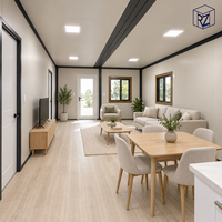 Maison conteneur préfabriquée extensible 20ft 30ft 40ft, maison modulaire avec panneaux muraux en PU pour hébergement touristique et résidentiel
