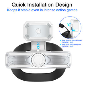 Pour Meta pour Quest 2 bandeau de charge externe pour les joueurs Capacité 5200mAh Communication filaire Accessoires <span class=keywords><strong>VR</strong></span> populaires - Product Image 3