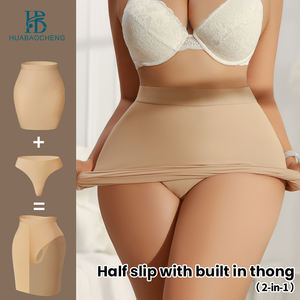 Minifalda de verano sexy Y2K para mujer, transpirable, talla grande, de cintura alta, ajustada, con tanga incorporada y control de abdomen. - Product Image 1