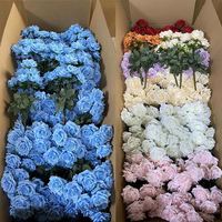 LO-201 Hoogwaardige decoratieve bloemen achtergrond Fleur Kunstzijde Witte Diamant Rozenboeketten voor Bruiloft Valentijnsdag