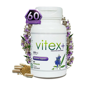 Complément alimentaire OEM Vitex Chaste Tree Berry, 60 capsules, 650 mg, soutien hormonal naturel pour femmes - Product Image 1