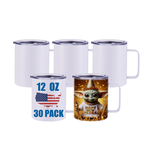 แก้วทัมเบลอร์พร้อมที่จับและฝาถ้วยสำหรับตั้งแคมป์แก้วเบียร์กาแฟ Shipping12oz ฟรีคลังสินค้าเรา - Product Image 4