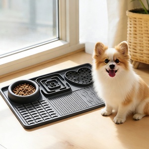 Tapis de Manger Multi-Surfaces Lavable à Forte Adhérence en Silicone Alimentaire, <span class=keywords><strong>Plateau</strong></span> d'Alimentation Lente à 6 Compartiments - Product Image 1
