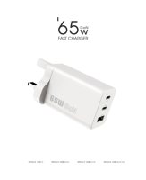 Chargeur GAN 65W avec ports USB et adaptateur de type C multifonction intégré avec batterie externe