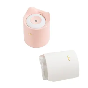 320ミリリットルUltrasonic Air Humidifier HomeアプライアンスMini Cat USB Aroma Diffuser With Romantic Night Light HydrationためOffice Car