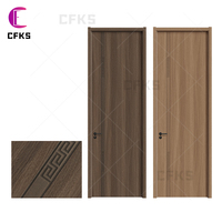 Porte intérieure plate en MDF pour villa, finition bois plaqué sur mesure, couleur au choix, qualité supérieure pour usage résidentiel