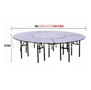 Hot Sale 5ft PVC <strong>Half</strong> Folding 6ft Banquet Table in Round Shape 180cm Metal Hotel Table - Product Image 4