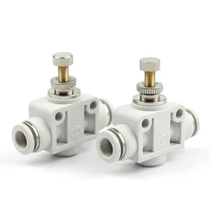 White Black Easy to Pull and Easy to Insert Air Speed Control Valve Quick Coupling Throttle Connector Snap-on Quick Connector