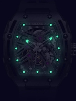AILANG 8098 caoutchouc lumineux fournisseur nouvelle montre hommes luxe mécanique automatique montre de sport étanche Tonneau montre