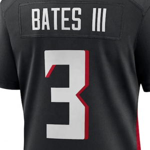 Siap kirim younghie Koo hitam kualitas terbaik dijahit Jersey sepak bola Amerika - Product Image 3