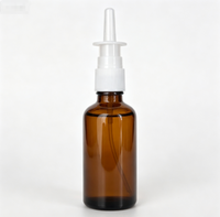 Flacon pulvérisateur nasal en verre transparent, flacon rechargeable pour brume nasale 5ml-100ml pour l'aromathérapie et l'emballage de soins personnels