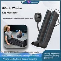 Masseur de jambes électrique séquentiel à 8 chambres, bottes de compression d'air, pression de 40 à 220 mmHg, 6 modes pour la récupération sportive et la circulation