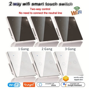 OEM <span class=keywords><strong>Wifi</strong></span> interruptor no neutral ewelink tuya Alexa Google hogar voz UE Reino Unido 1 2 <span class=keywords><strong>3</strong></span> banda táctil Alexa voz Dual 2 vías luz interruptor inteligente - Product Image 3