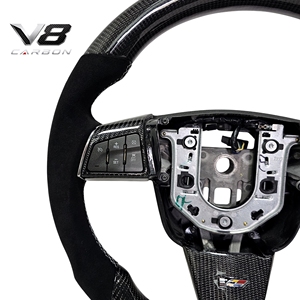 Volante de Fibra de Carbono Real Personalizado V8carbon para BLS <span class=keywords><strong>CTS</strong></span> SLS SRX STS, Accesorios para Automóviles, Piezas de Auto, Modificación, Estilo Deportivo de Carreras - Product Image 6