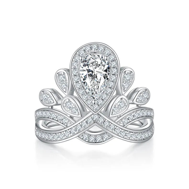 Lerca anneaux bijoux femmes promesse coloré Moissanite diamant bagues en argent Sterling 925 bagues de fiançailles de mariage