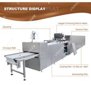 Maquinaria para el Procesamiento de Chocolate, Máquina de Fundir Chocolate de Acero Inoxidable, Máquina Mezcladora para Hacer Chocolate y Empacar - Product Image 2