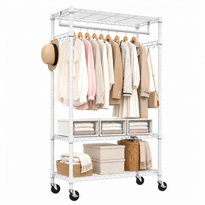 Étagère de rangement en métal robuste à 3 niveaux en acier au carbone MZG pour la vente au détail de chaussures, vêtements et articles ménagers - Product Image 1