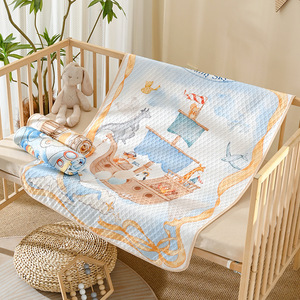 Jianmu Qingyue-camilla para cambiar pañales para bebés, colchón transpirable impermeable de algodón puro de 80x100cm para bebés - Product Image 2