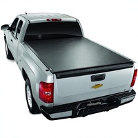 Bâche de chargement souple TrailFX pour Silverado 1500 (2020-2021) avec rails en aluminium, enroulable, verrouillable, en vinyle noir, profil bas