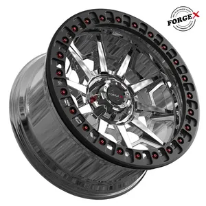 Customizable 17-22 Inch Concave Forged Wheels 5x139.7 6x139.7 4x4 Off Road Alloy Rims With Real Beadlock Spokes Design